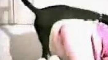 Mature and black Labrador embark sex in interesting video