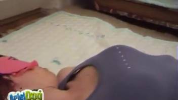 Ebony canine desires to bang masked redhead chick