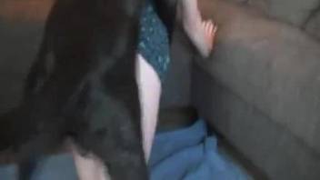 Homemade sex tape with dog