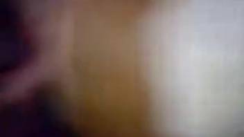 Guy thrusts in and out of that beast's steamy cunt