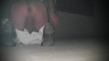 Guy with a huge ass being pounded anally on hands and knees