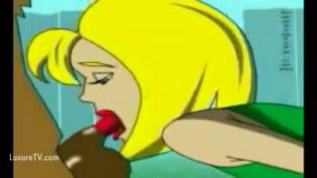 3D animated bestiality adult video segment with a aroused chestnut-colored monster