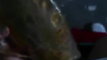 Dude fucking a dead fish with his rigid penis in POV