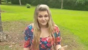 Fetishistic diva drinking her dog's piss for fun