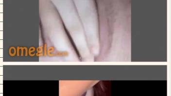 Busty Omegle chick pleasures herself to animal sex