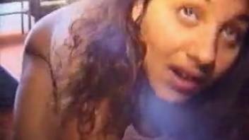 Steamy and wet chick captured on secret camera having sex with a canine